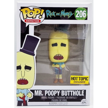 Funko POP Rick and Morty Mr. Poopy Butthole (206) Released: 2017 Hot Topic Excl.