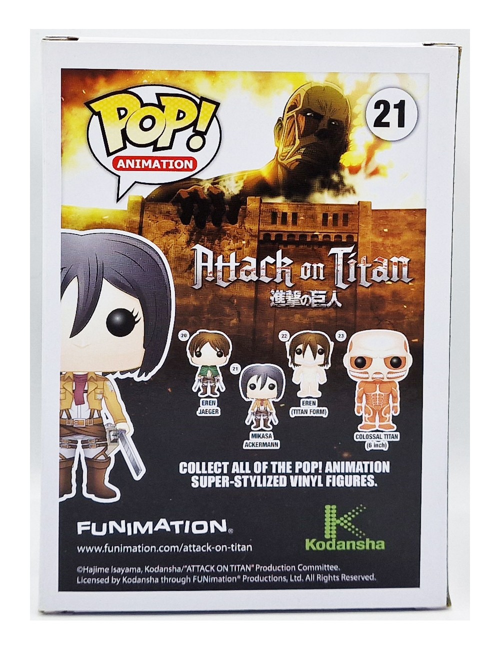 Funko POP Attack on Titan Mikasa Ackermann (21) Released: 2014