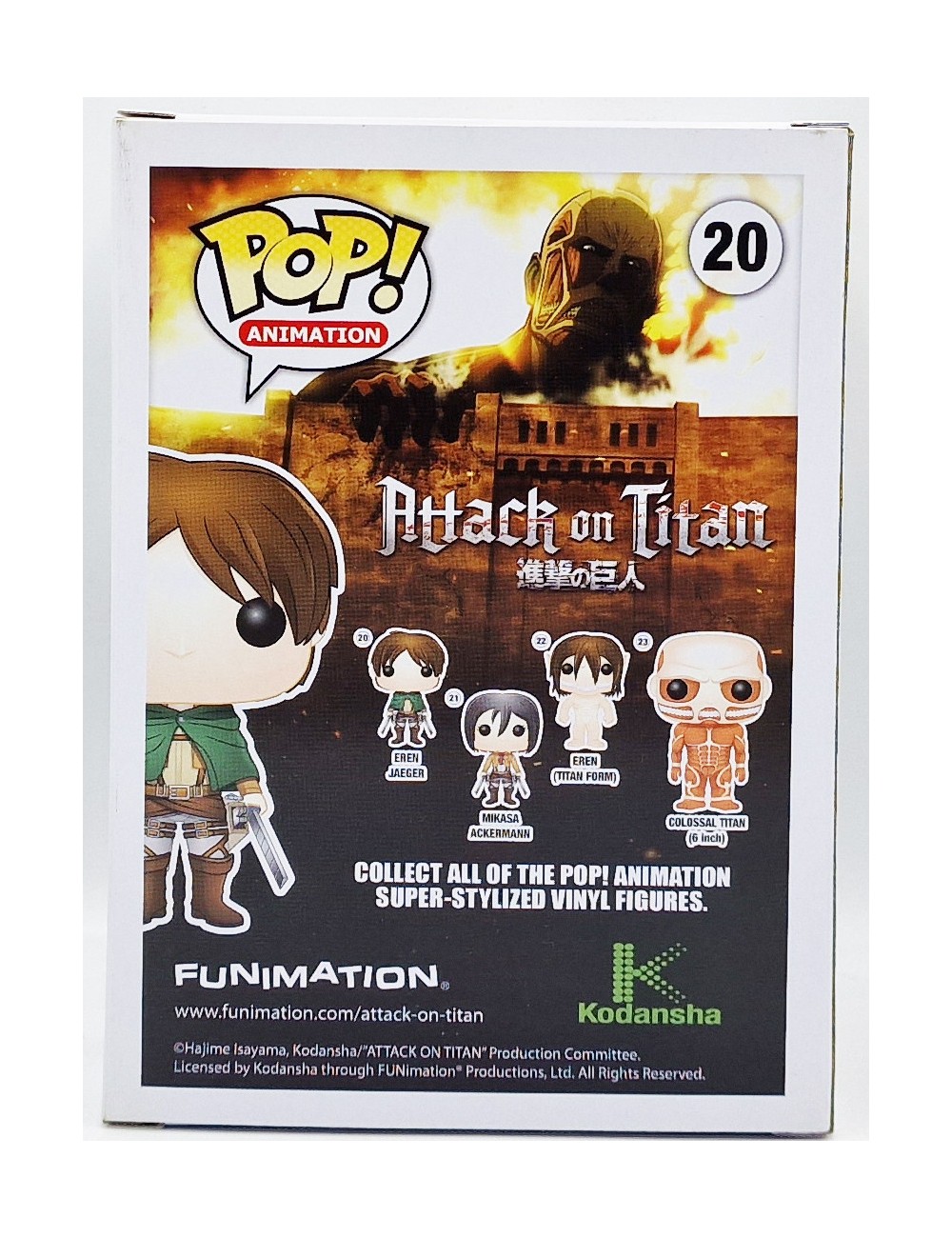 Funko POP Attack on Titan Eren Jaeger (20) Released: 2014