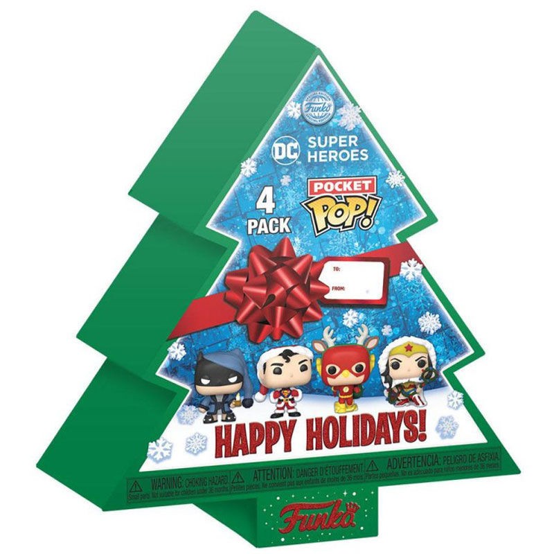 Funko Pocket POP pack 4 figures DC Comics Tree Holiday Exclusive