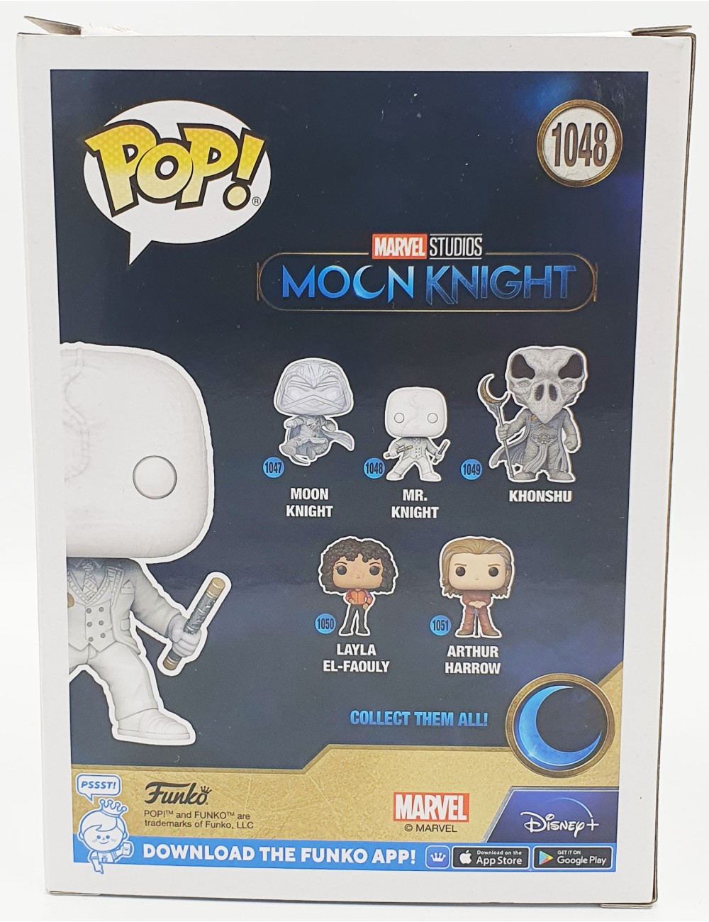Funko POP Marvel Moon Knight Mr. Knight (1048) Glows In The Dark - Special Edition