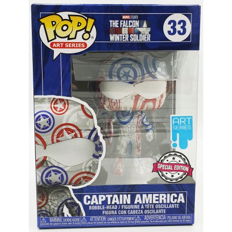 Funko POP Marvel The Falcon Winter Soldier - Captain America (33) Art Series Special Edition