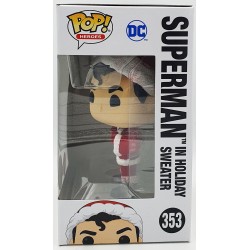 Funko POP DC Super Heroes Superman in Holiday sweater (353) Flocked Special Edition