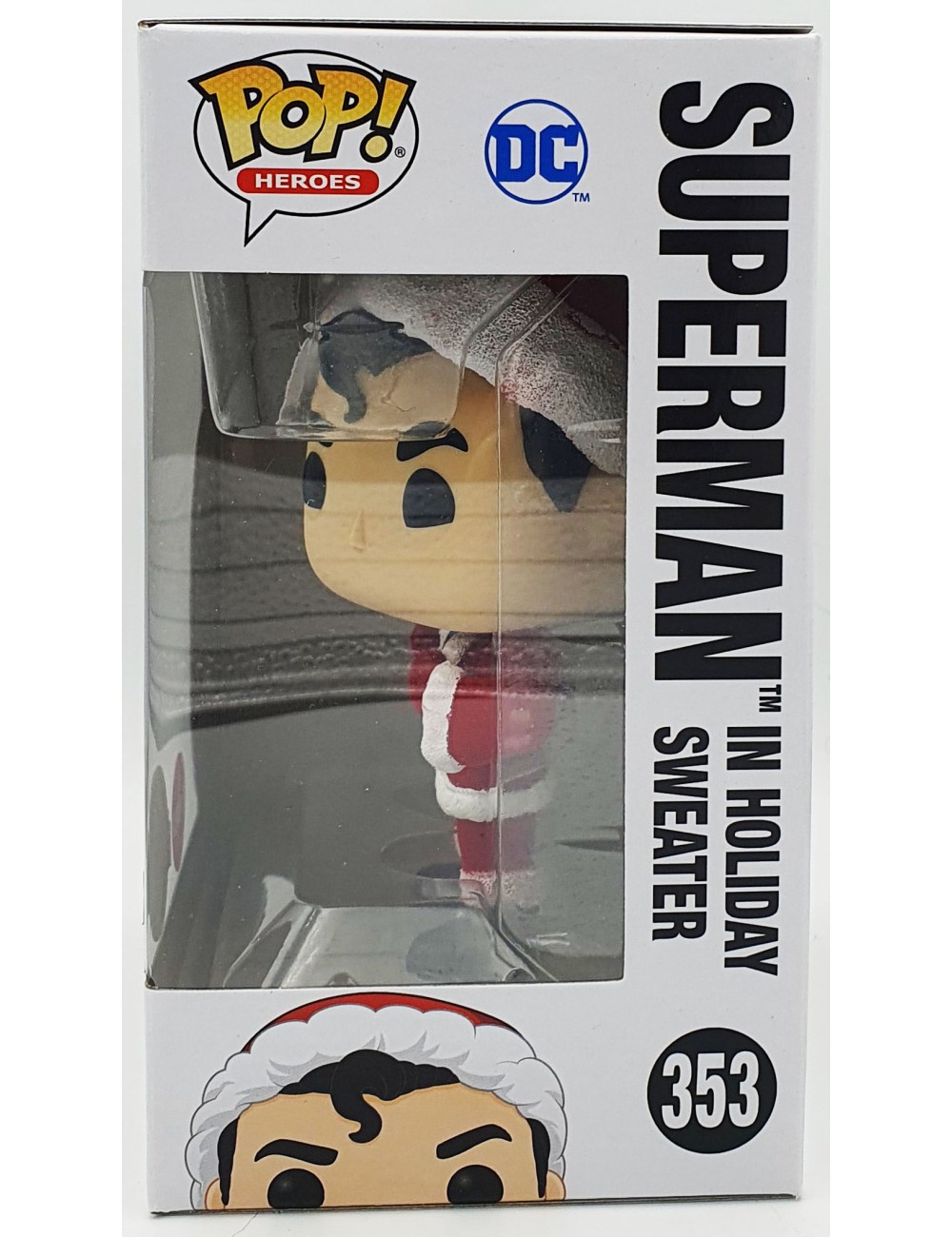 Funko POP DC Super Heroes Superman in Holiday sweater (353) Flocked Special Edition