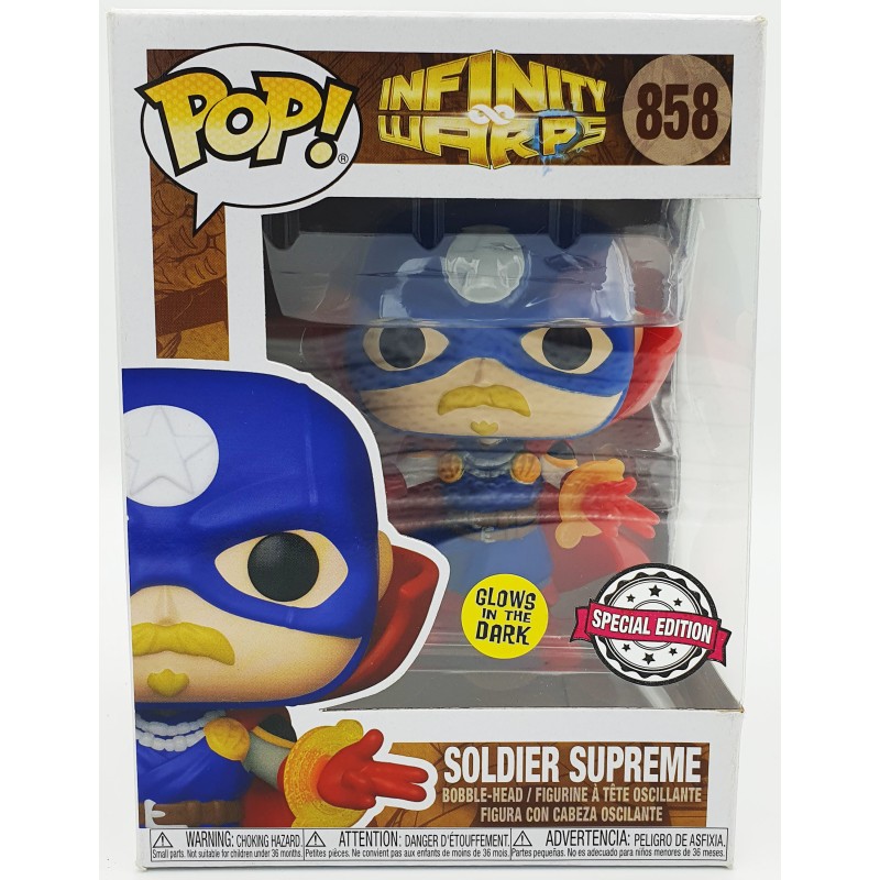 Funko POP Infinity Warps Soldier Supreme (858) Glows in the Dark Special Edition