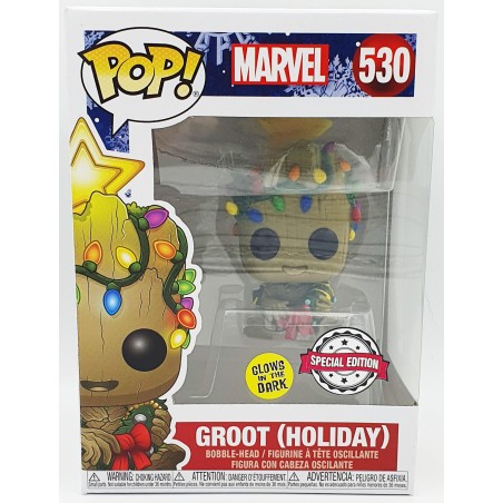 Funko POP Marvel Groot (Holiday) (530) Glows in the Dark Special Edition