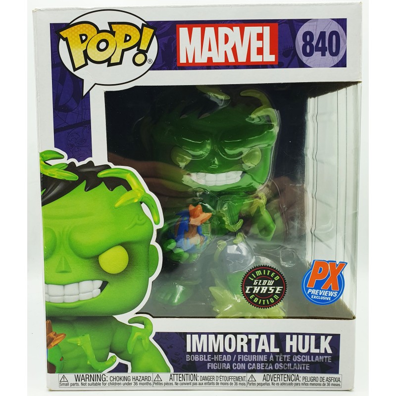 Funko POP Marvel Immortal Hulk (840) Limited Glow Chase Edition / PX Previews Exclusive