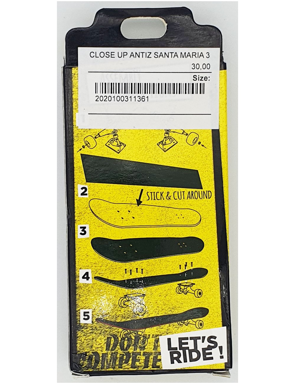 Close Up Wooden Fingerboard Antiz Santa Maria 3 Gold Trucks
