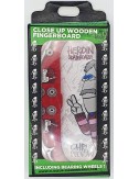 Close Up Wooden Fingerboard Heroin Chris Pulm Silver Trucks