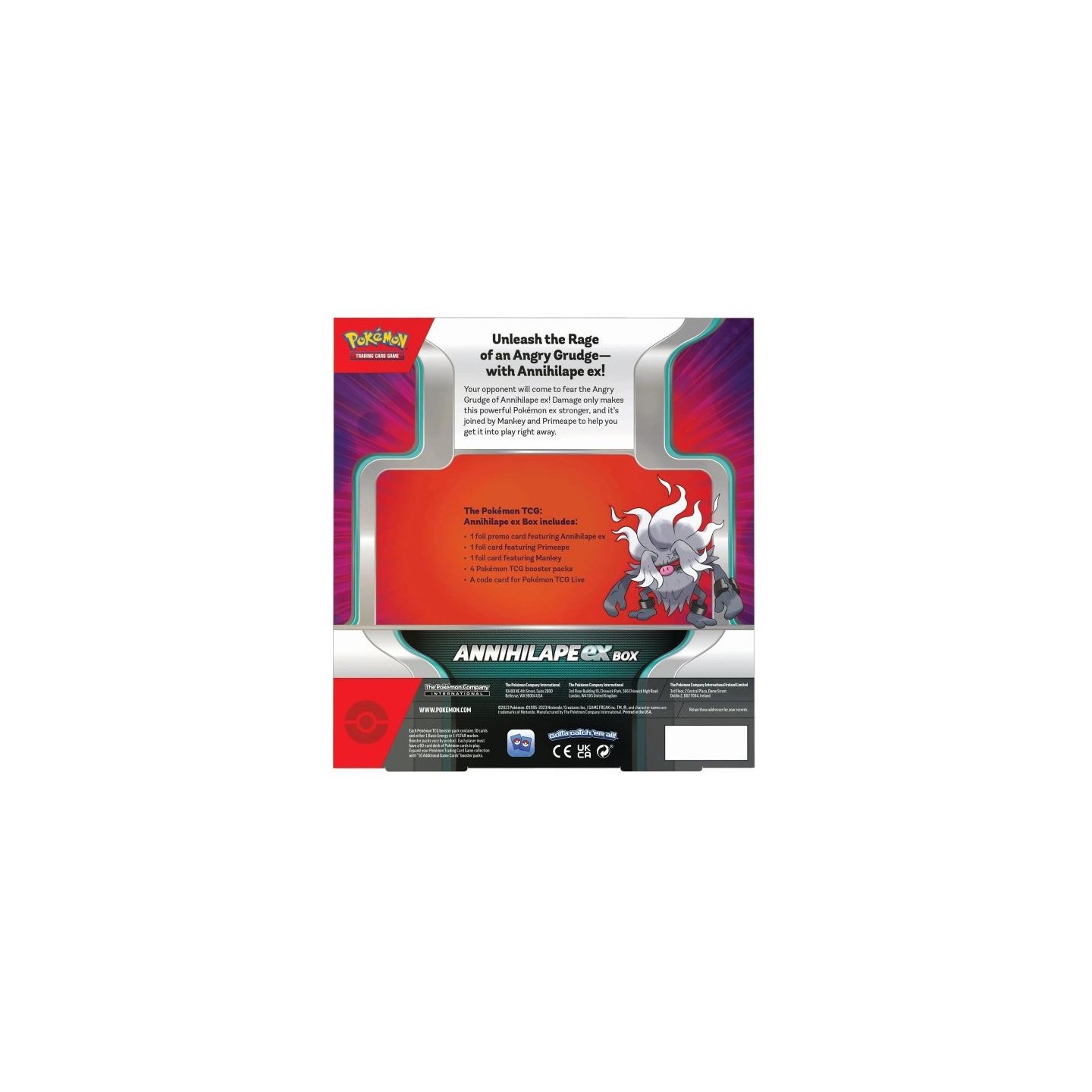 pokemon trading card game annihilape ex box Amazon.com: Pokemon TCG Annihilape EX Box : Toys & Games main image 1
