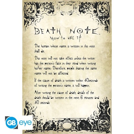 Death Note - Poster Maxi (91.5x61cm) - Rules