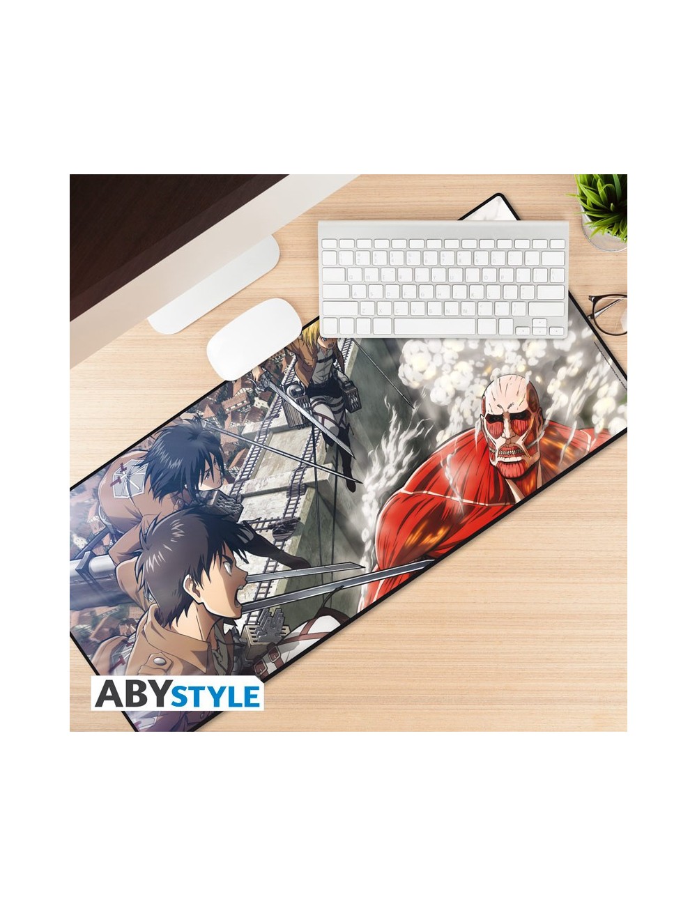 Attack On Titan - Mousepad XXL - Eren vs Colossal Titan