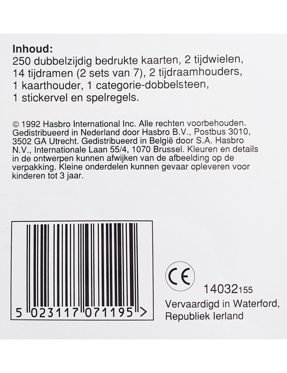 MB Times To Remember Released: 1992 (Dutch Version)