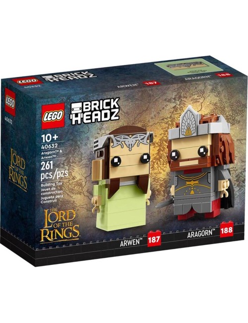 LEGO Brickheadz The Lord of The Rings Aragorn & Arwen (40632) Released: 2023
