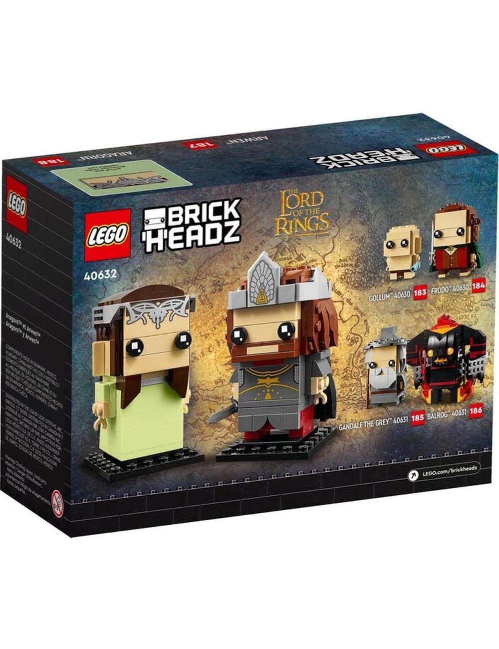 LEGO Brickheadz The Lord of The Rings Aragorn & Arwen (40632) Released: 2023