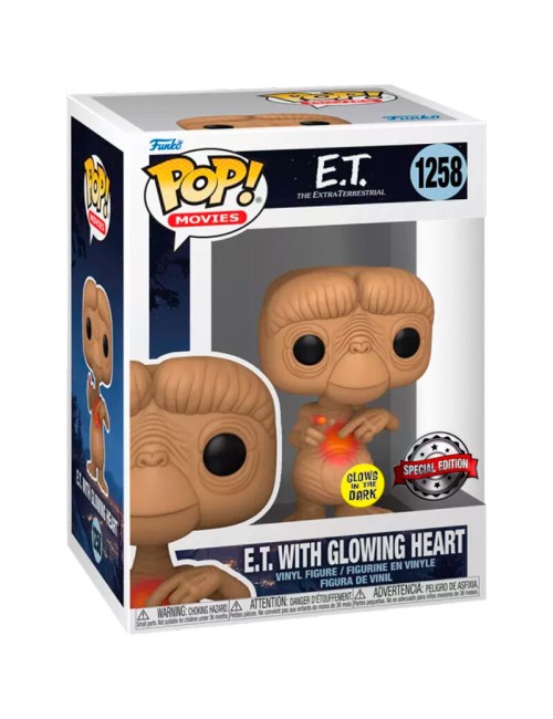 Funko POP 40Th Anniversary E.T. With Glowing Heart (1258) Glows In The Dark