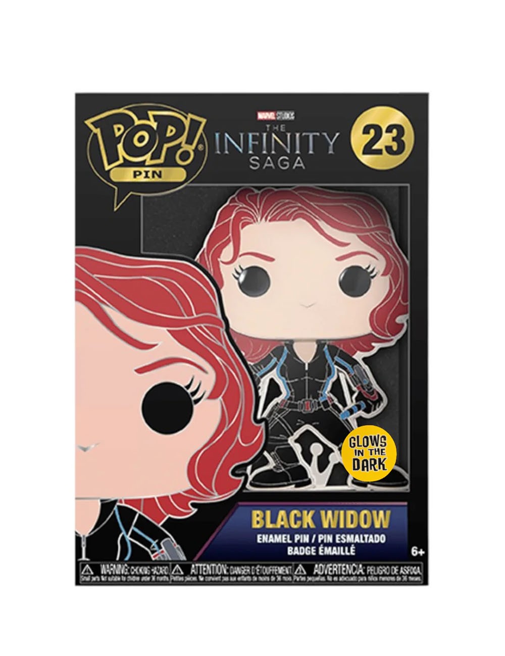 Funko POP Pin - Marvel Infinity Saga - Black Widow (23) Glows in the Dark