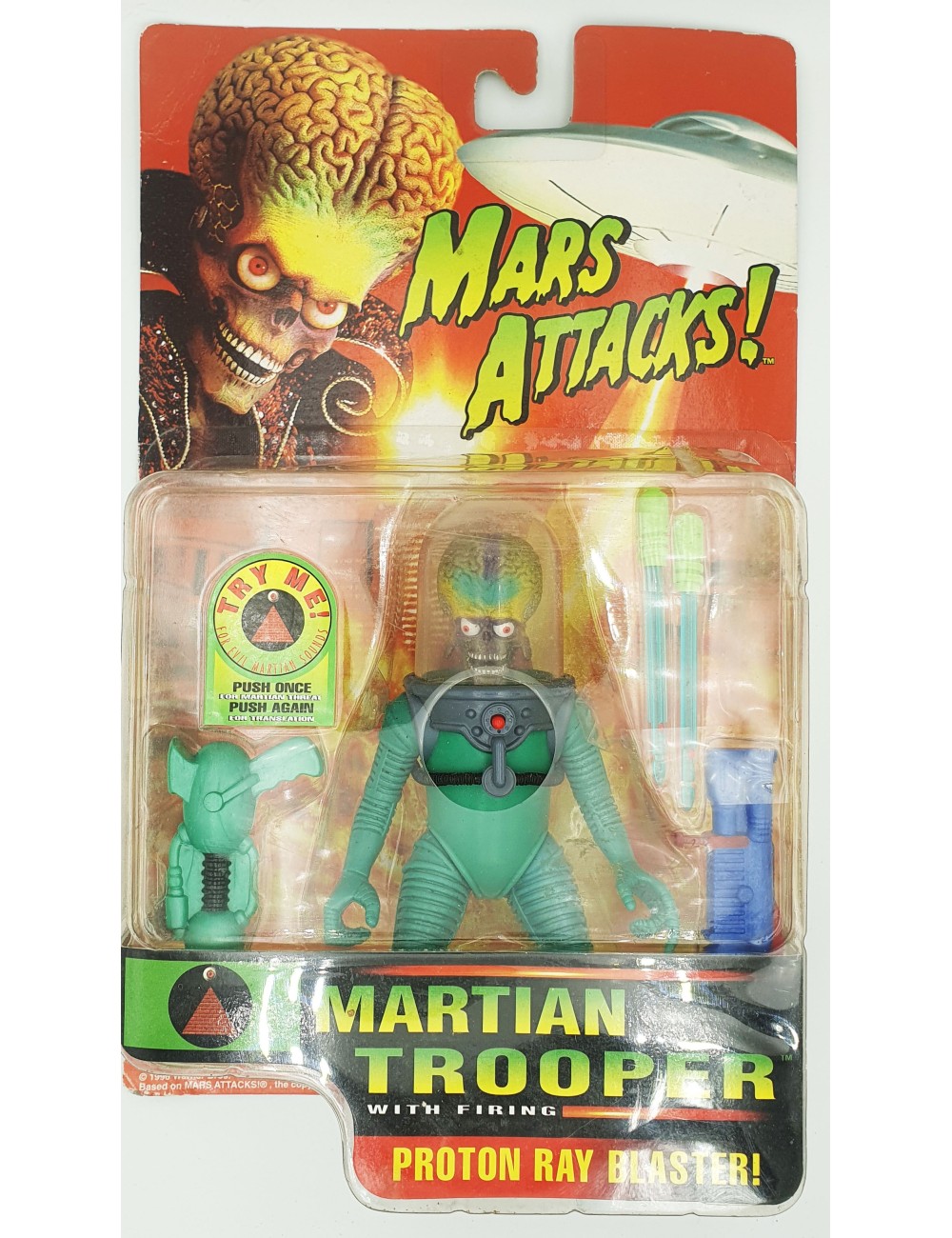 Mars Attacks - Martian trooper with Firing Proton Ray Blaster - Released: 1996