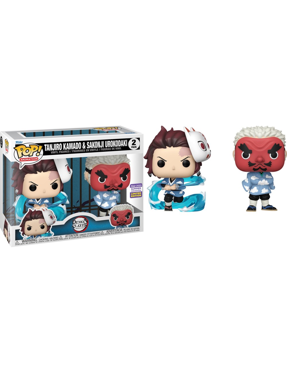 Funko POP 2-Pack Limited Summer Edition Demon Slayer - Tanjiro Kamado & Sakonji Urokodaki