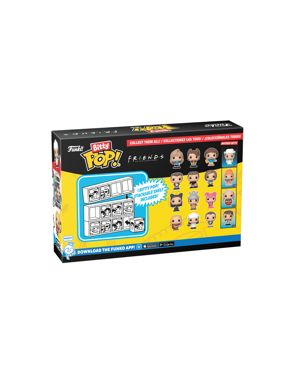 Bitty POP Friends 4-Pack – Rachel, Chandler, Ross + Mystery Pop