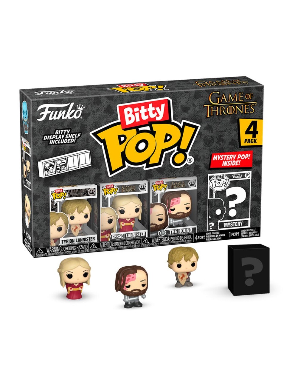 Bitty POP Game Of Thrones 4-Pack - Tyrion Lannister, Cersei, The Hound + Mystery Pop