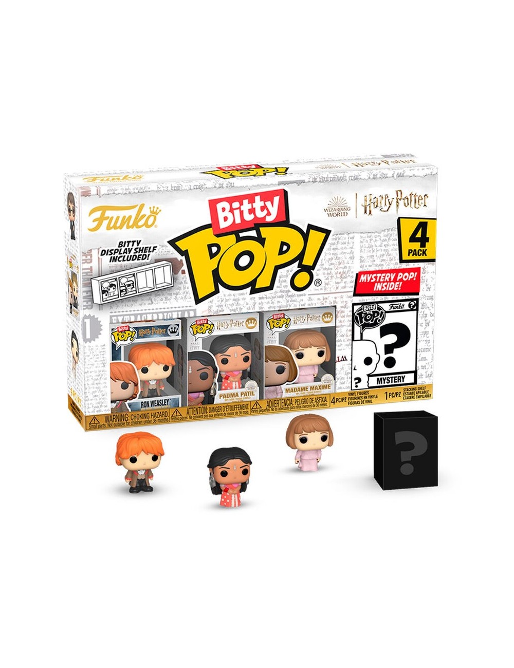Bitty POP Harry Potter Yule Ball 4-Pack - Ron Weasley, Padma Patil, Madame Maxine + Mystery Pop