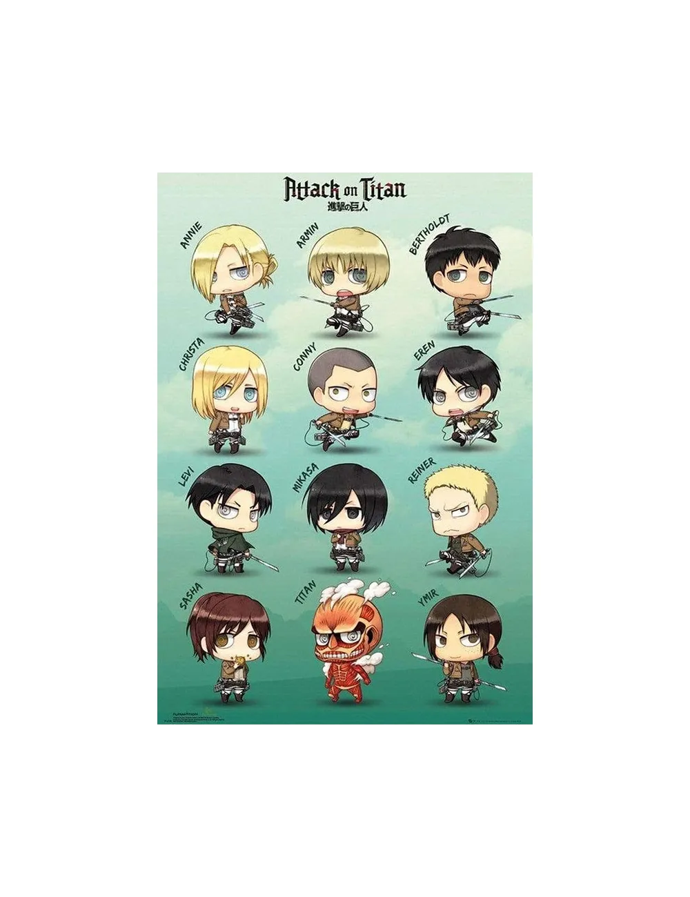 Attack On Titan - Poster Maxi (91.5x61cm) - Chibi | Collectibles Ninja