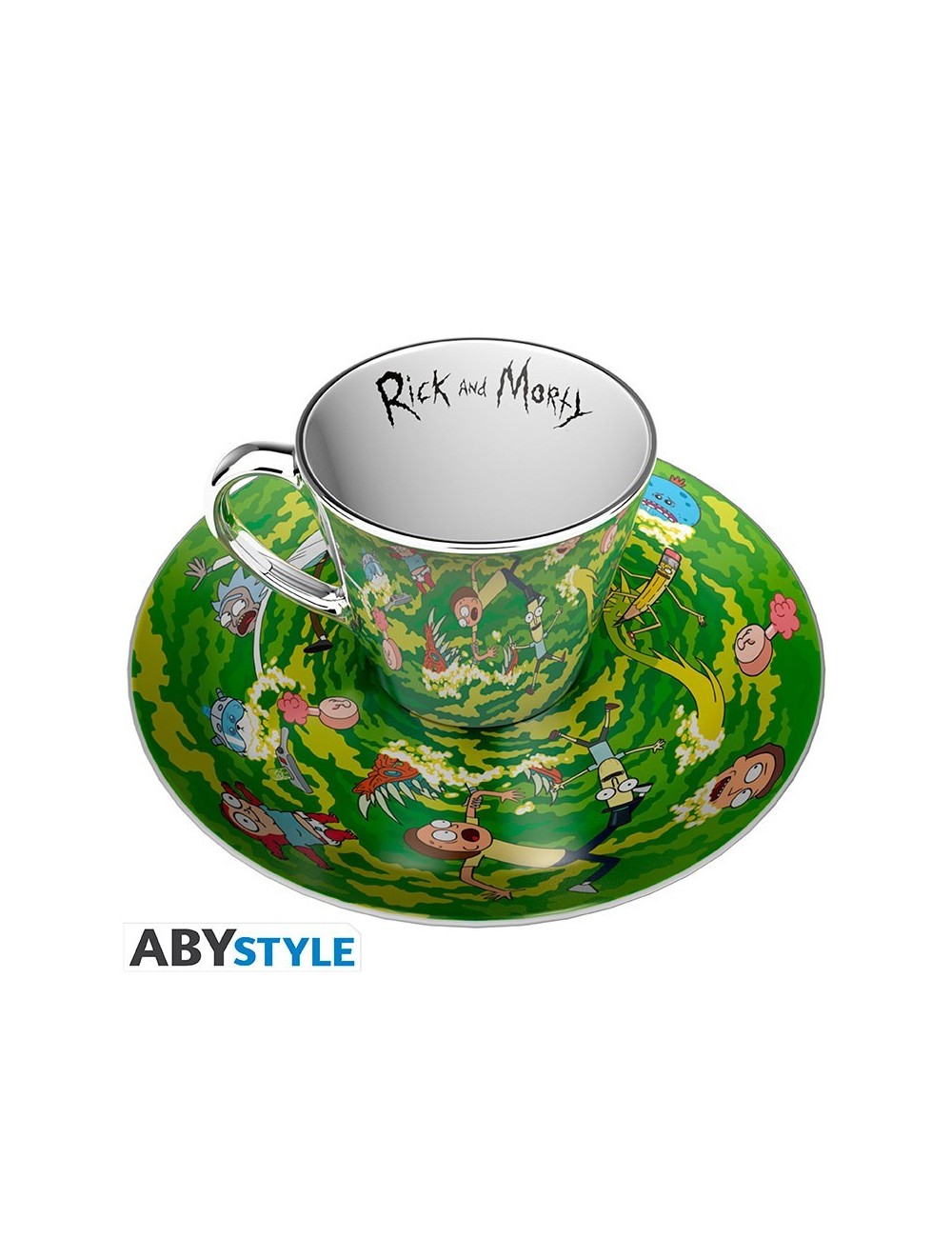 Rick And Morty - Mirror Mug & Plate set - Portal