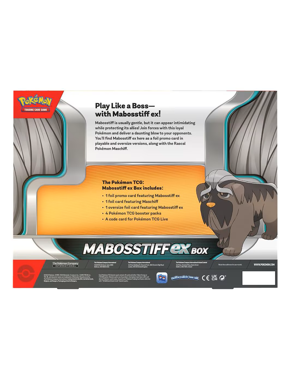 Pokemon Mabosstiff Ex Box