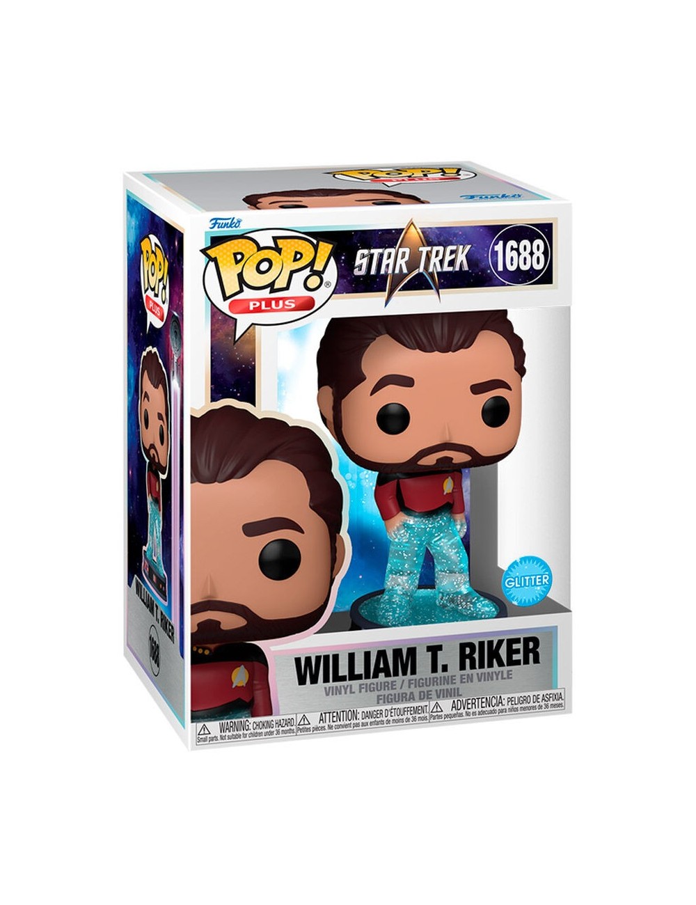Funko POP Star Trek - William T. Riker in Mid-Beam Glitter Effect (1688)