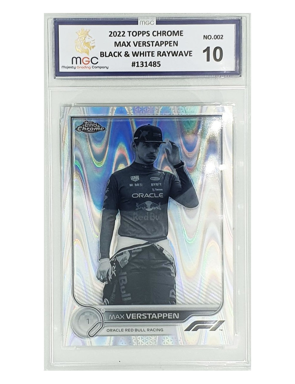 2022 F1 Topps Chrome - Max Verstappen - Black & White Raywave No.002 - 10