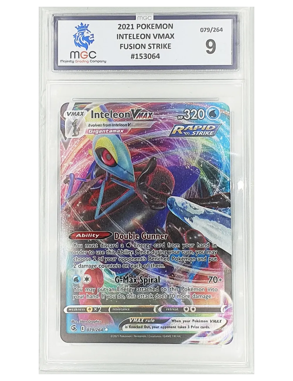 2021 Pokemon - Inteleon Vmax - Fusion Strike - 9 | Collectibles Ninja