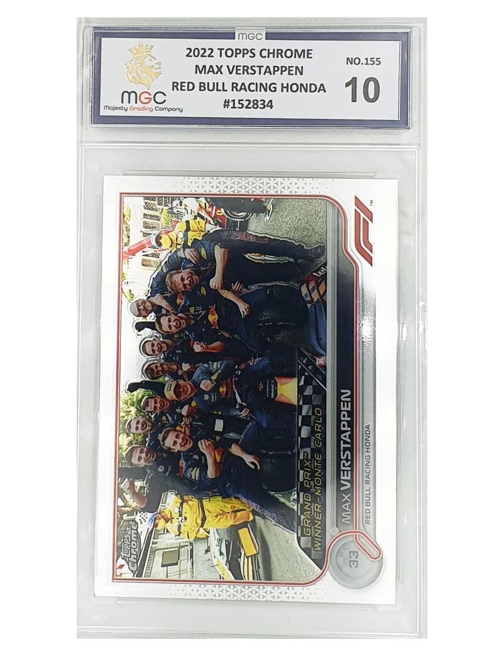 2022 F1 Topps Chrome - Max Verstappen - Reb Bull Racing Honda No.155 - 10