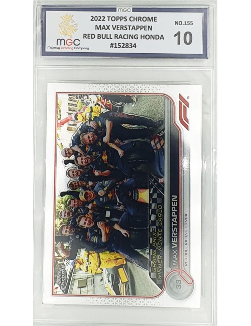 2022 F1 Topps Chrome - Max Verstappen - Reb Bull Racing Honda No.155 - 10