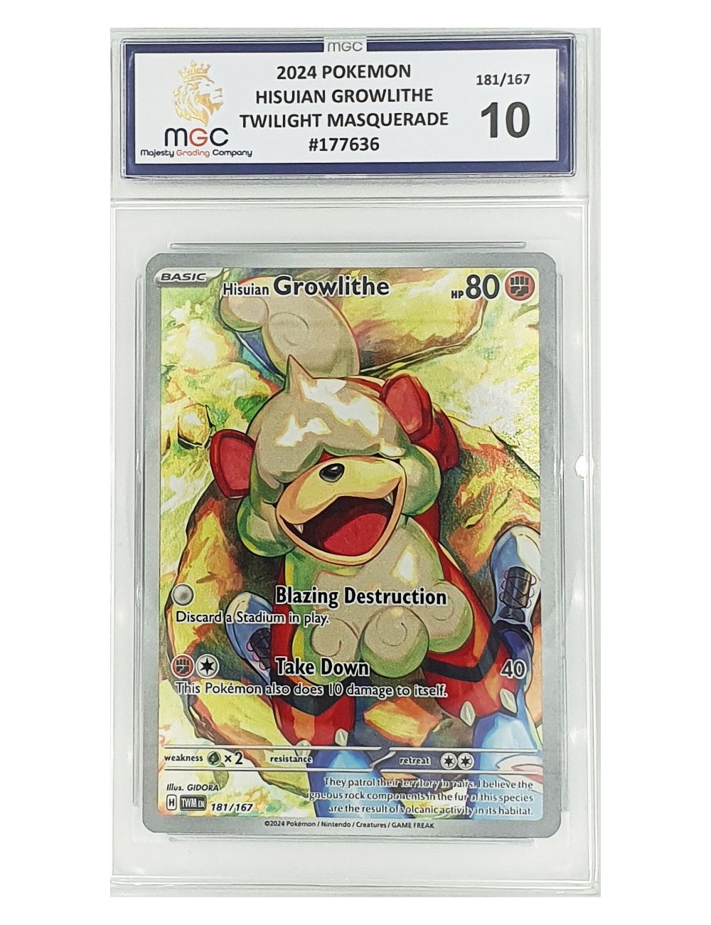 2024 Pokemon - Hisuian Growlithe - Twilight Masquerade - 10