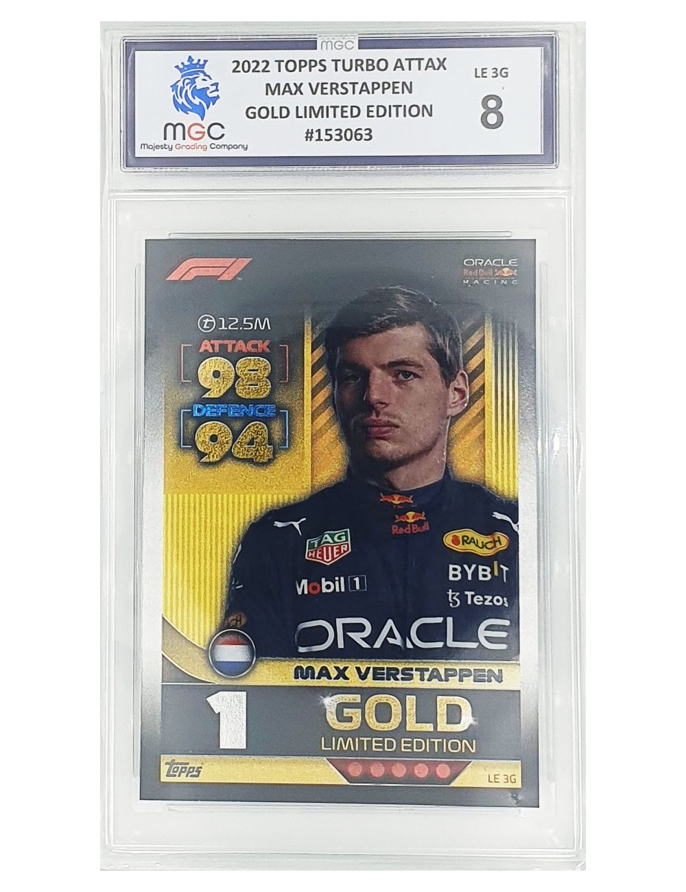 2022 F1 Topps Turbo Attax - Max Verstappen - Gold Limited Edition - 8