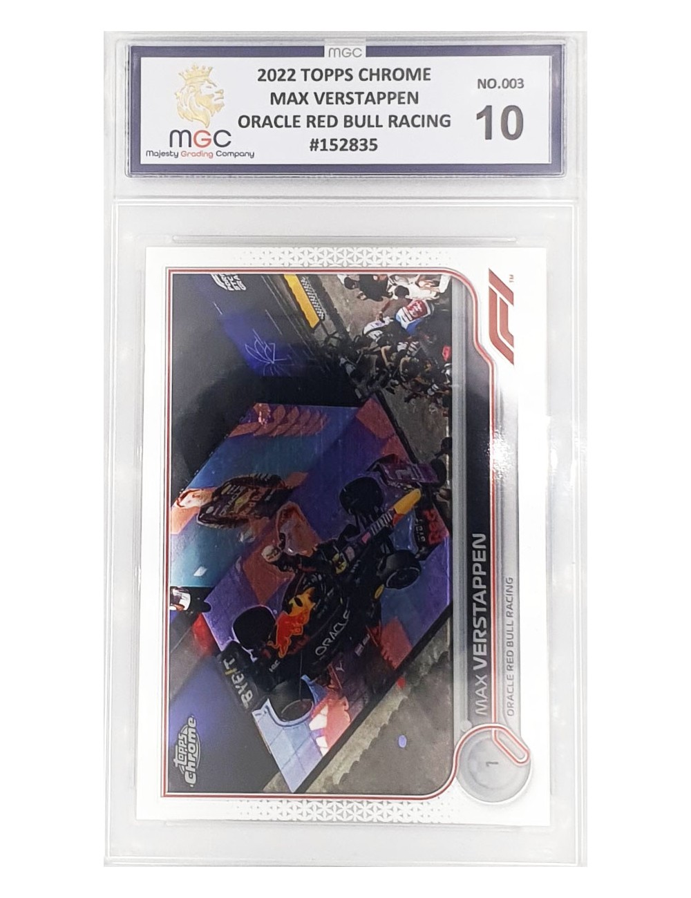 2022 F1 Topps Chrome - Max Verstappen - Oracle Red Bull Racing - No.003 - 10