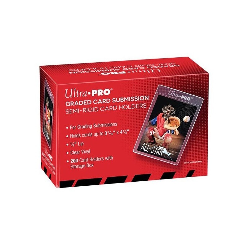 Ultra Pro - Graded Card Submission - Semi-Rigid Card Holders - Tall Sleeves (200 Pcs)