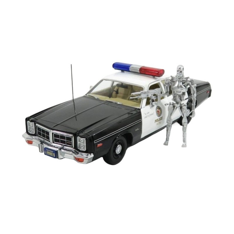 The Terminator (1984) - 1977 Dodge Monaco Metropolitan Police - T-800 Endoskeleton 1:18