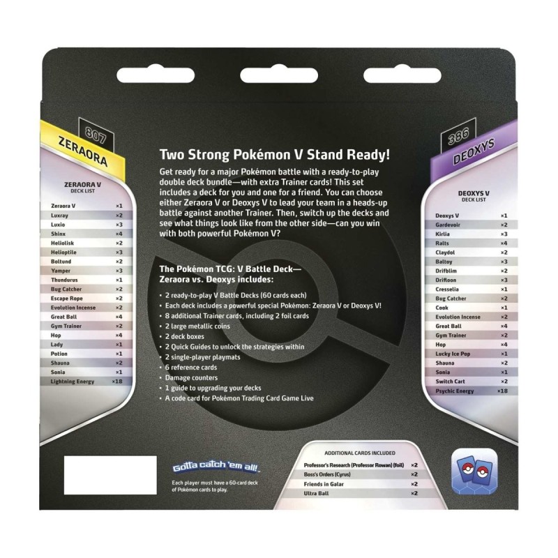 Pokemon Battle Deck - Zeraora vs Deoxys ENG