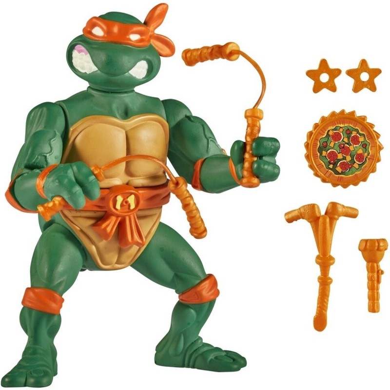 Teenage Mutant Ninja Turtles (1980's) - Michelangelo with Storage Shell - Retro Figure 10cm