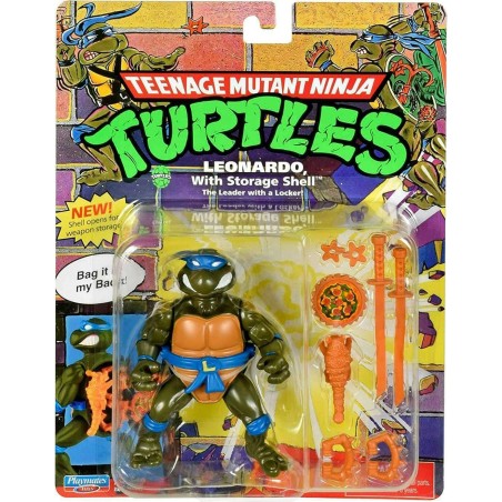 Teenage Mutant Ninja Turtles (1980's) - Leonardo with Storage Shell - Retro Figure 10cm