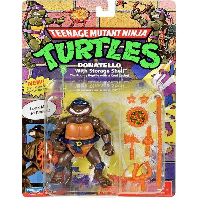 Teenage Mutant Ninja Turtles (1980's) - Donatello with Storage Shell - Retro Figure 10cm