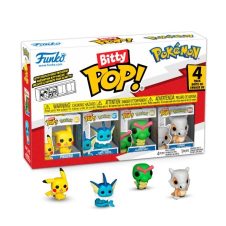 Funko Bitty POP Pokemon 4-Pack - Pikachu, Vaporeon, Caterpie, Cubone