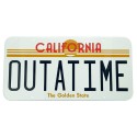 Back To The Future - Metal plate "OUTATIME" (19x38)