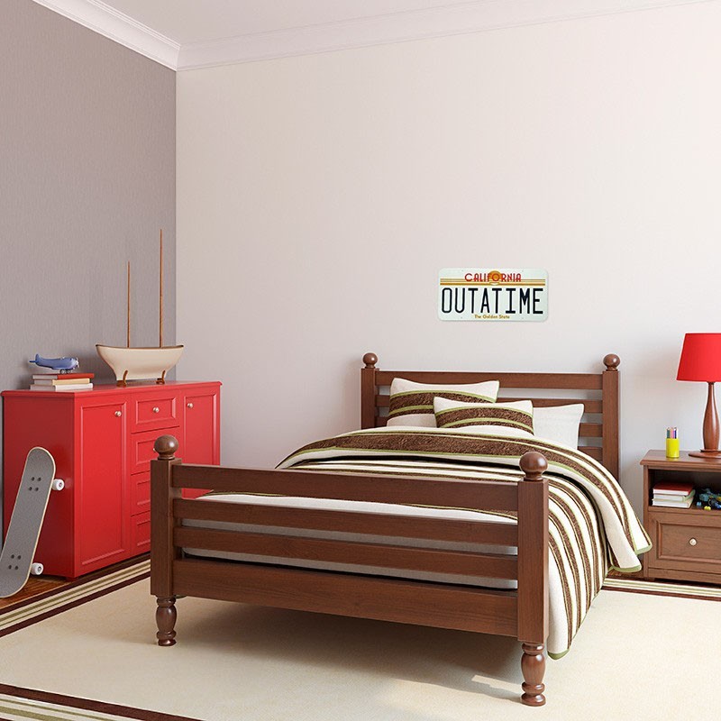 Back To The Future - Metal plate "OUTATIME" (19x38)