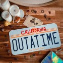 Back To The Future - Metal plate "OUTATIME" (19x38)
