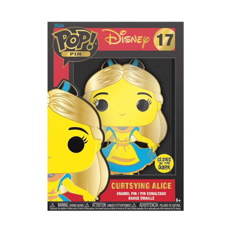 Funko POP Pin - Disney - Curtsying Alice (17) Glows In The Dark
