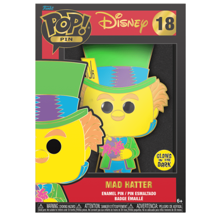 Funko POP Pin - Disney - Mad Hatter (18) Glows In The Dark