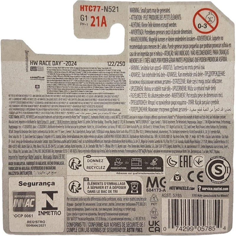 Hot Wheels - HW Race Day - Shelby Cobra "Daytona" Coupe - HTC77 - 1:64